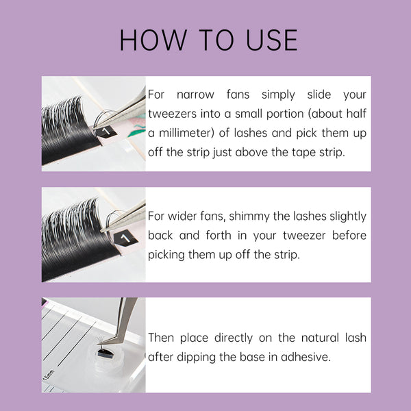 Yelix 0.10mm Standard Auto Fan 3D Blooming Effect Self Fanning Lashes Rapid Volume Eyelash Extensions