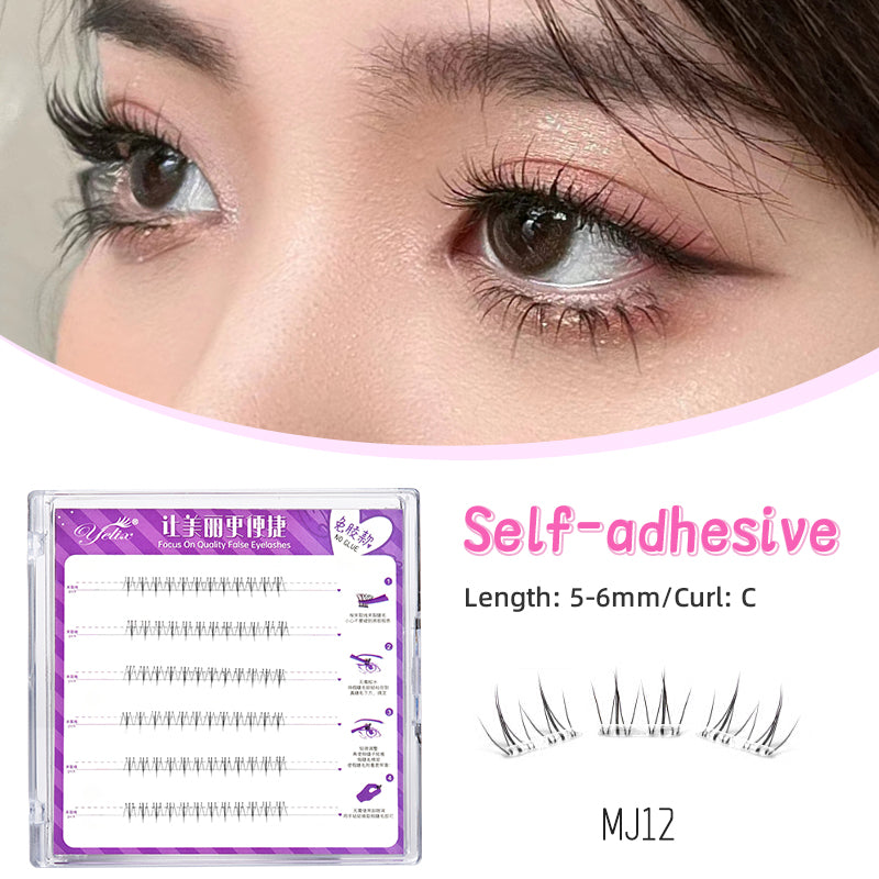 Yelix Under Lashes Little Flame Lower Eyelashes DIY Cluster Lashes V Shape Imitation Natural Soft Painting Fake Eye Lashes Cute Style Eyelashs
