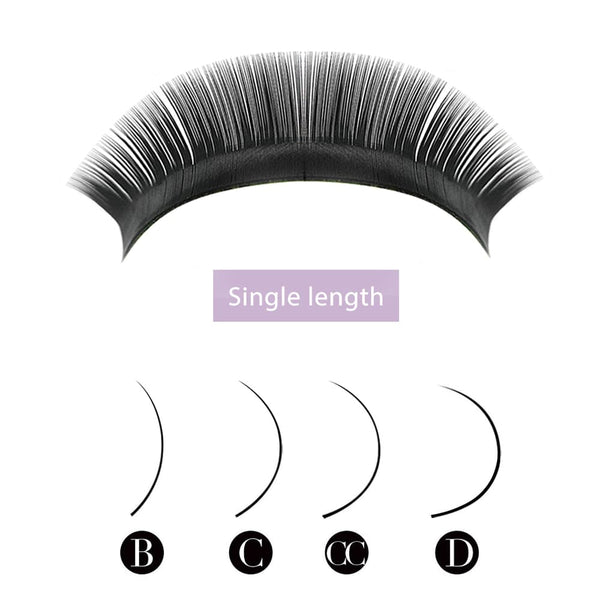 Yelix 0.07mm Standard Easy Fan Volume Eyelash Extensions Uniform Standard Length for Fast Salon Work ( B/C/CC/D/DD, Mix 8-15mm Single 8-20mm Length )