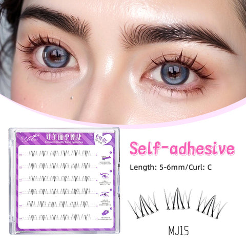 Yelix 6 Rows Lower Lashes Makeup Born Beauty Lower Eyelashes Invisible Band Extension Lower False Eye Lashes Nature Under Lashes yelixlash