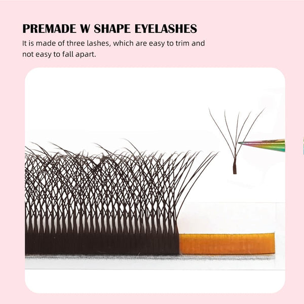 Yelix 0.07 5D W Shaped Premade Fans Volume Eyelash Extension