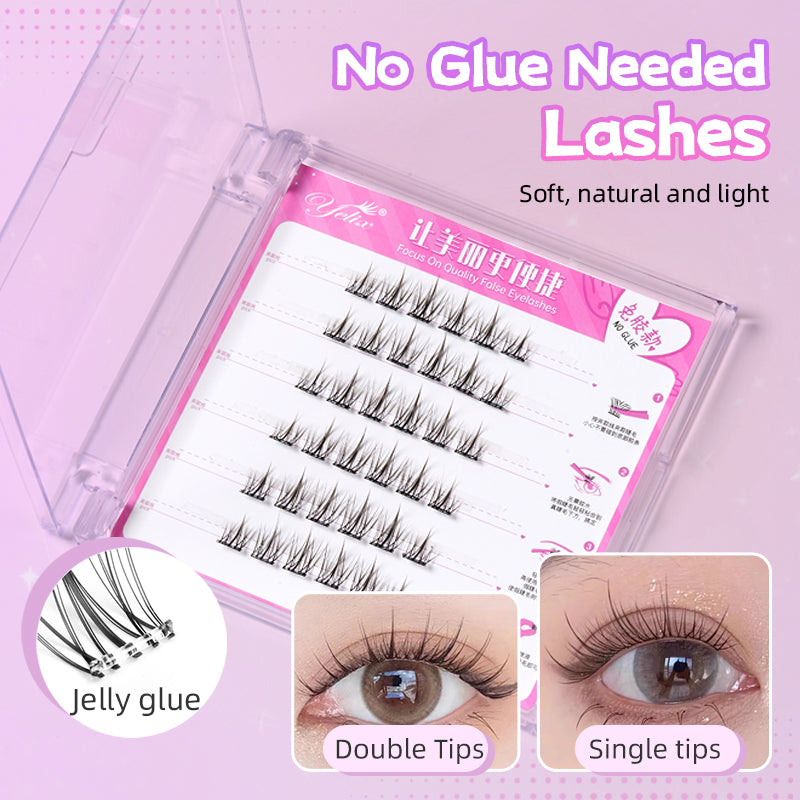 Yelix Glue-Free Sunflower Enlarge Extension Lashes Lively Genie Cluster Lashes  DIY Cluster Lashes Daily Makeup Tool Wholesale