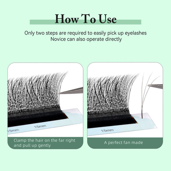 Yelix Smaller Spacing 3D Lashes Natural Lashes Automatic Flowering Premade Fans Soft Lashes yelixlash