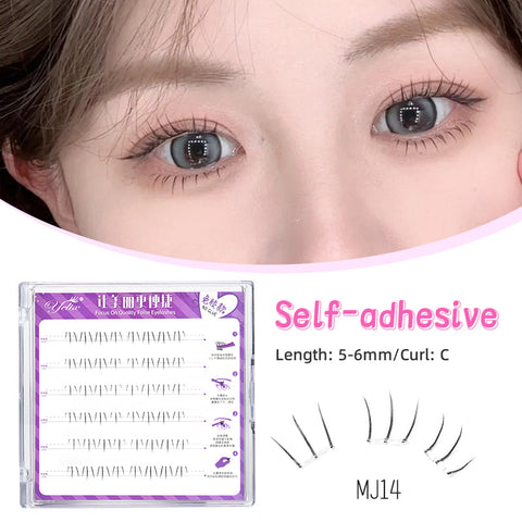 Yelix Cute Under Lashes C Curl Invisible Band Individual Bottom Eyelash Natural Cute Looking Manga Bottom DIY Cluster Lashes Makeup Tools yelixlash