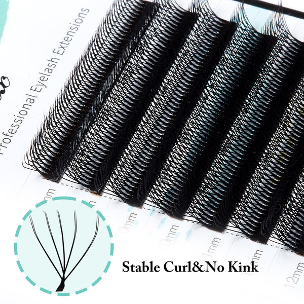 Yelix 0.07 Double Tips 5D-W shaped Auto Fan Eyelash Extension