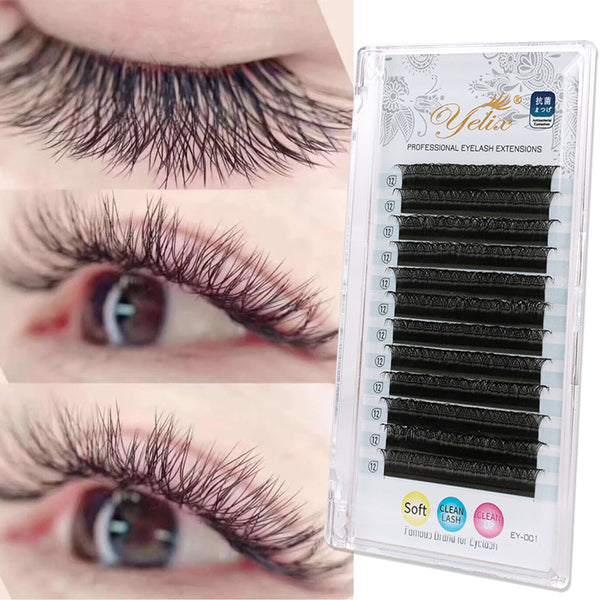 Yelix 0.07 YY Shape Auto Fan Eyelash Extensions