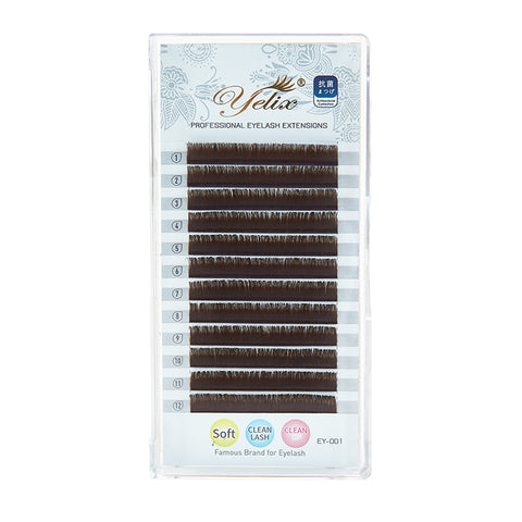 Yelix 0.05 Brown Camellia Auto Fan Eyelash Extension