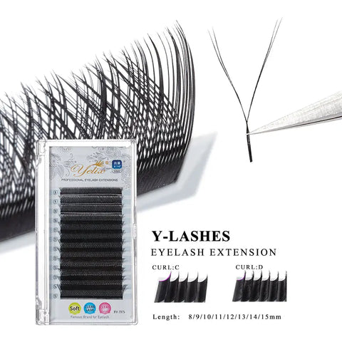 Yelix 0.07 YY Shape Auto Fan Eyelash Extensions yelixlash